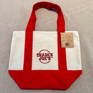 Bright Red Trader Joe’s Mini Canvas Tote Bag